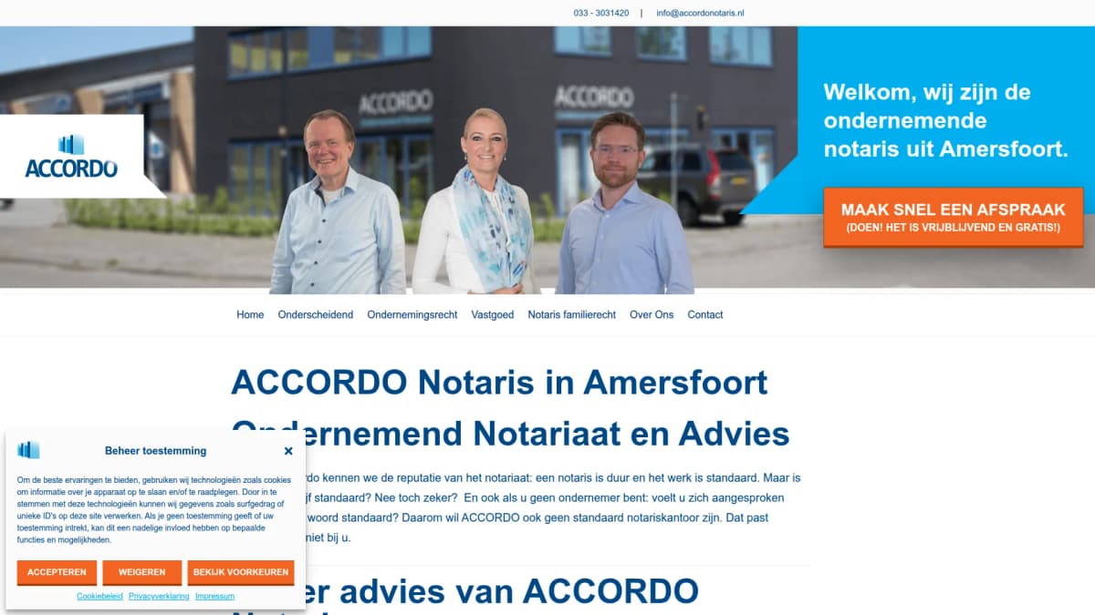 Accordo Ondernemend Notariaat en Advies — notariskantoor in Amersfoort