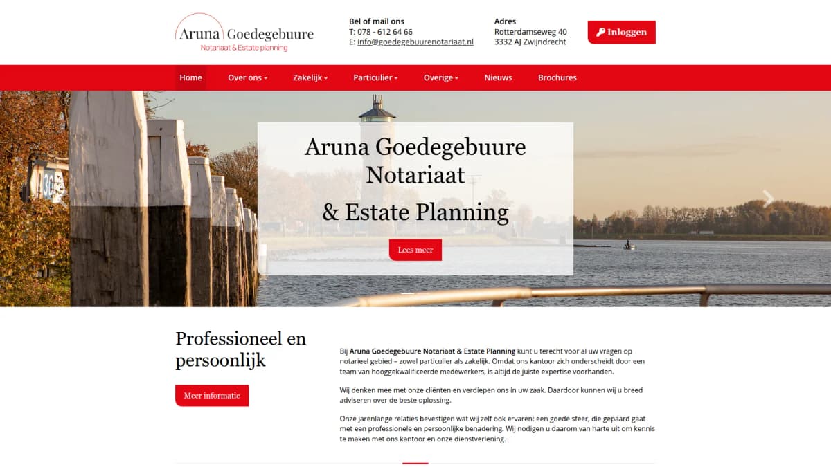 Aruna Goedegebuure Notariaat — notariskantoor in Zwijndrecht