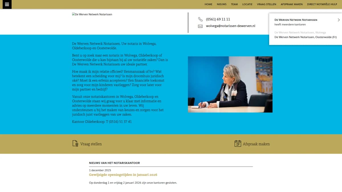De Werven Netwerk Notarissen — notariskantoor in Wolvega