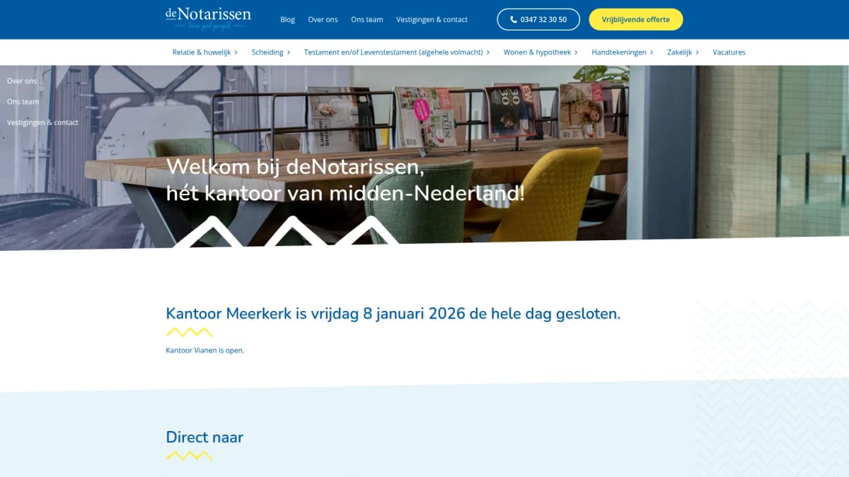 deNotarissen Beenen Dantuma Verschuren — notariskantoor in Meerkerk