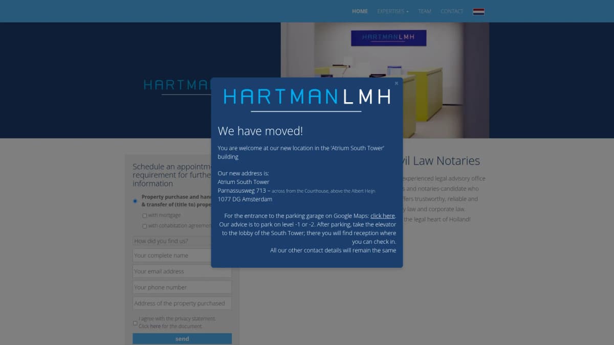 Hartman LMH N.V. — notariskantoor in Amsterdam