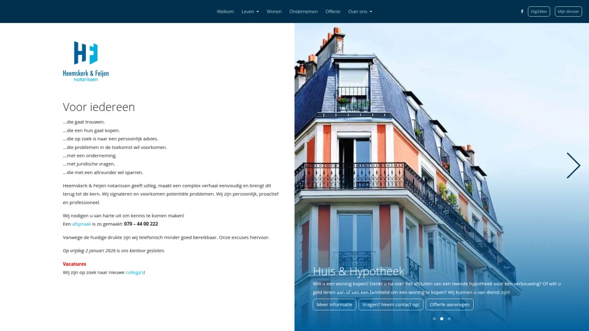 Heemskerk & Feijen notarissen — notariskantoor in Den Haag