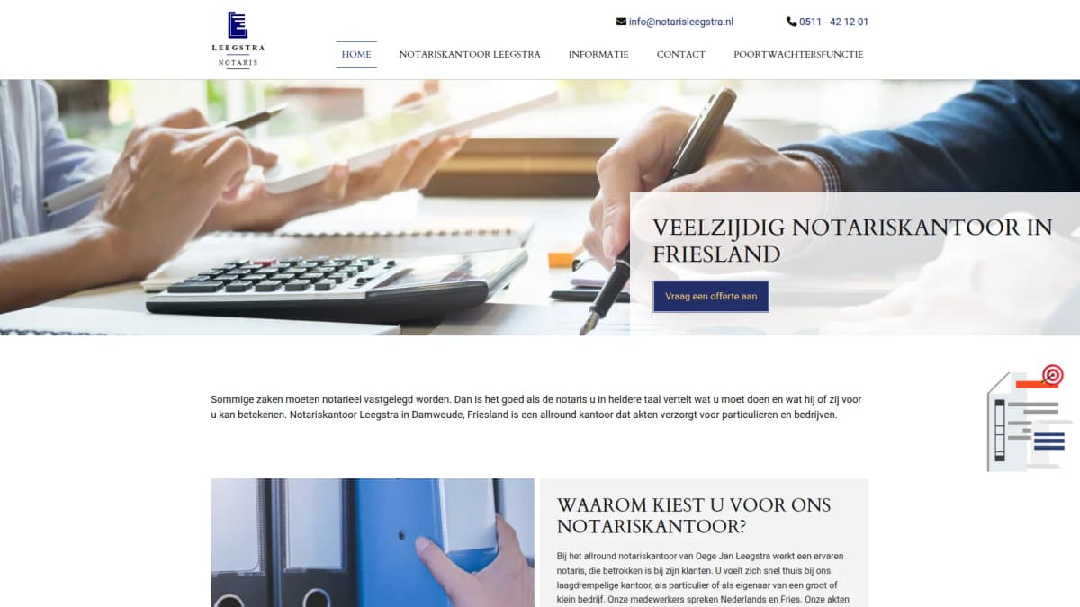 Kantoor Notaris mr. drs. O.J. Leegstra — notariskantoor in Damwald