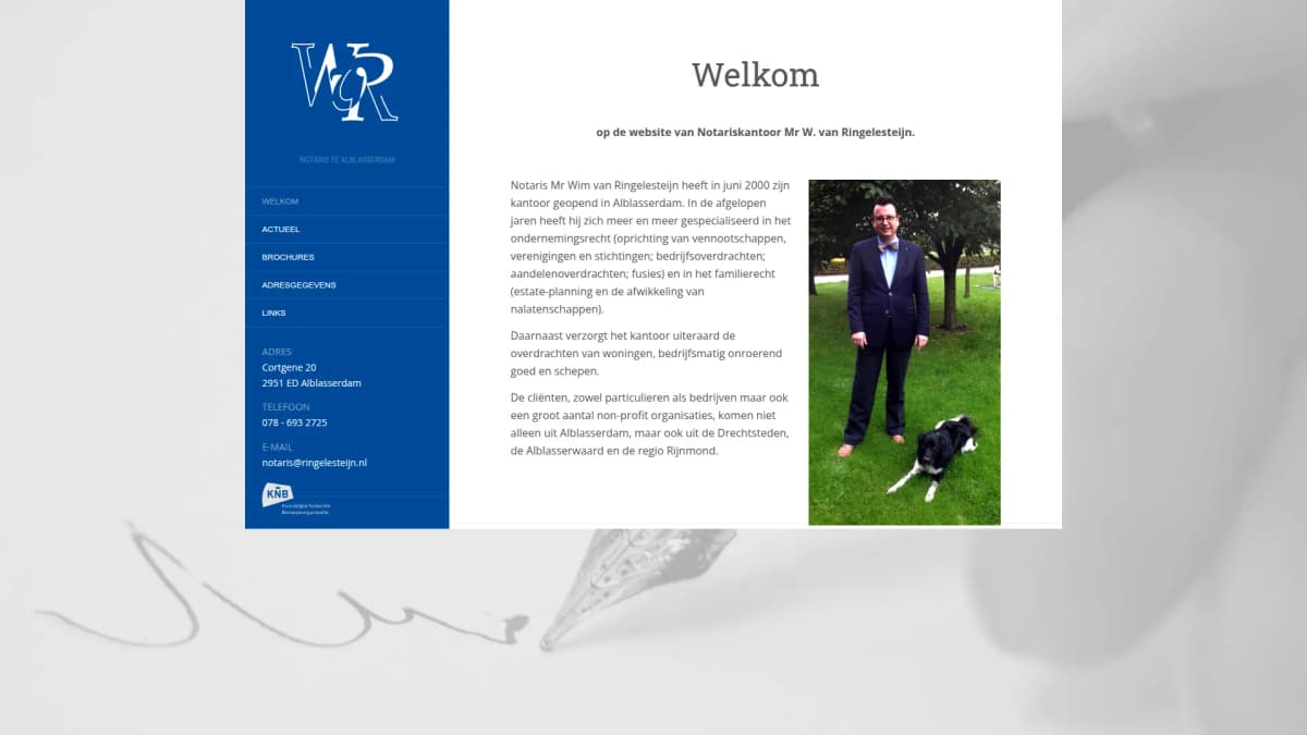 Kantoor Notaris mr. W. van Ringelesteijn — notariskantoor in Alblasserdam