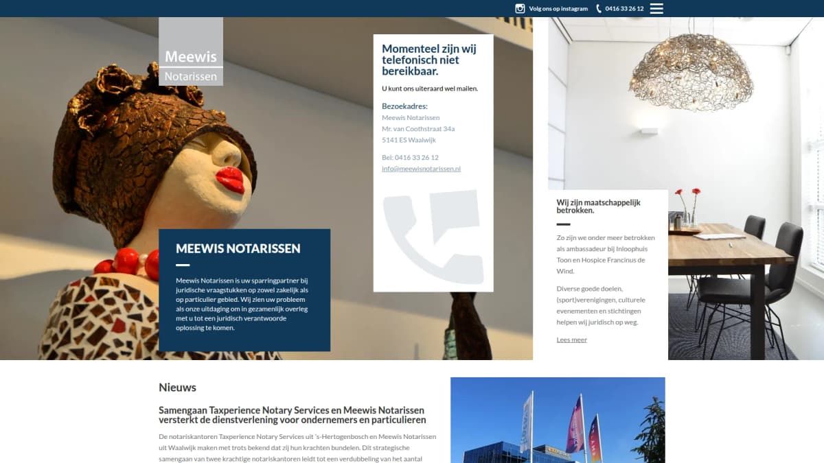 Meewis Notarissen B.V. — notariskantoor in Waalwijk