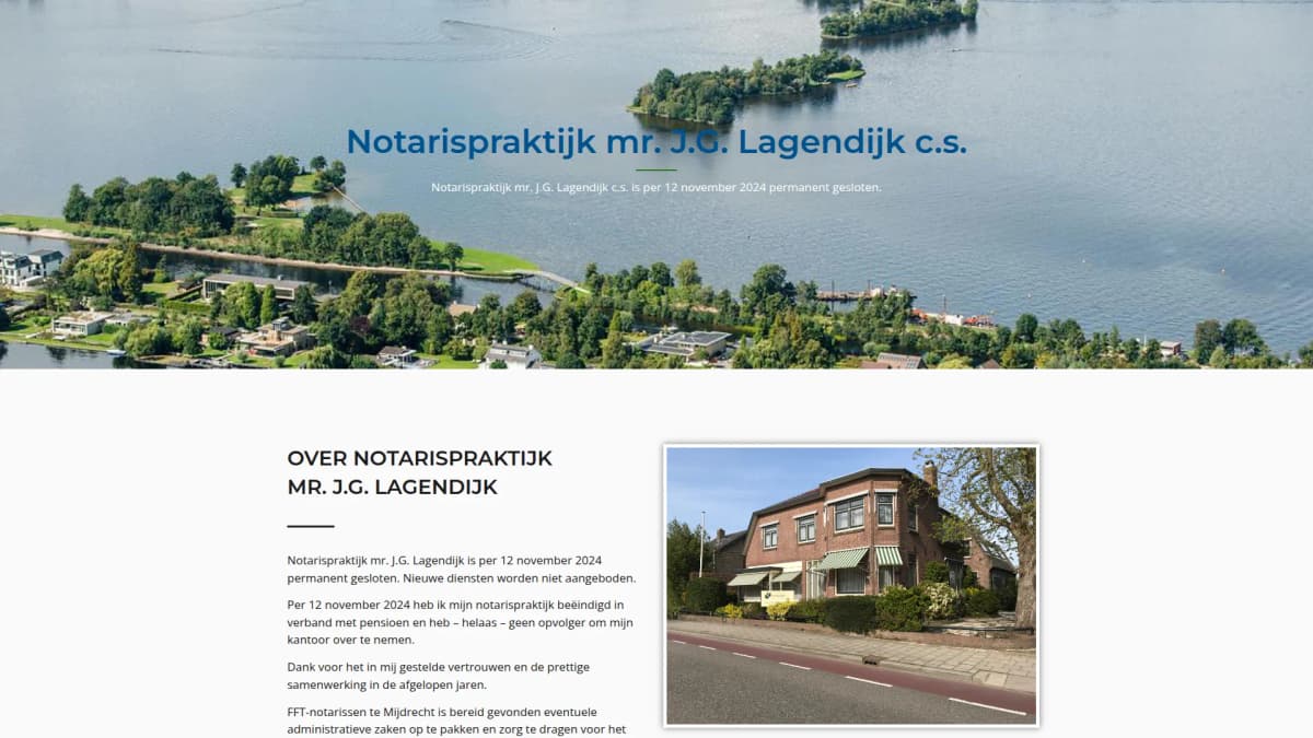 Notarispraktijk mr. J.G. Lagendijk c.s. — notariskantoor in Mijdrecht