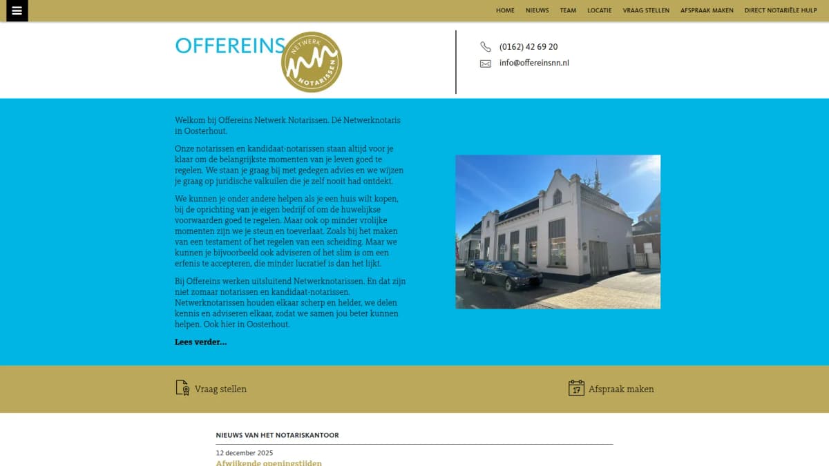 Offereins Netwerk Notarissen — notariskantoor in Oosterhout
