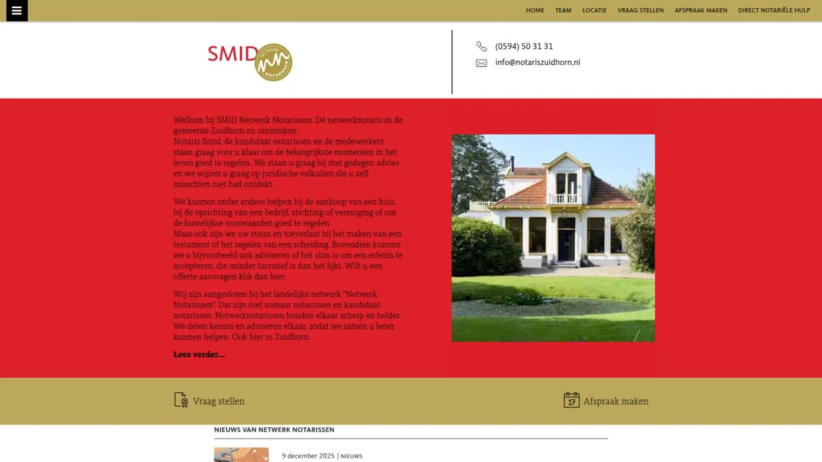 Smid Netwerk Notarissen — notariskantoor in Zuidhorn