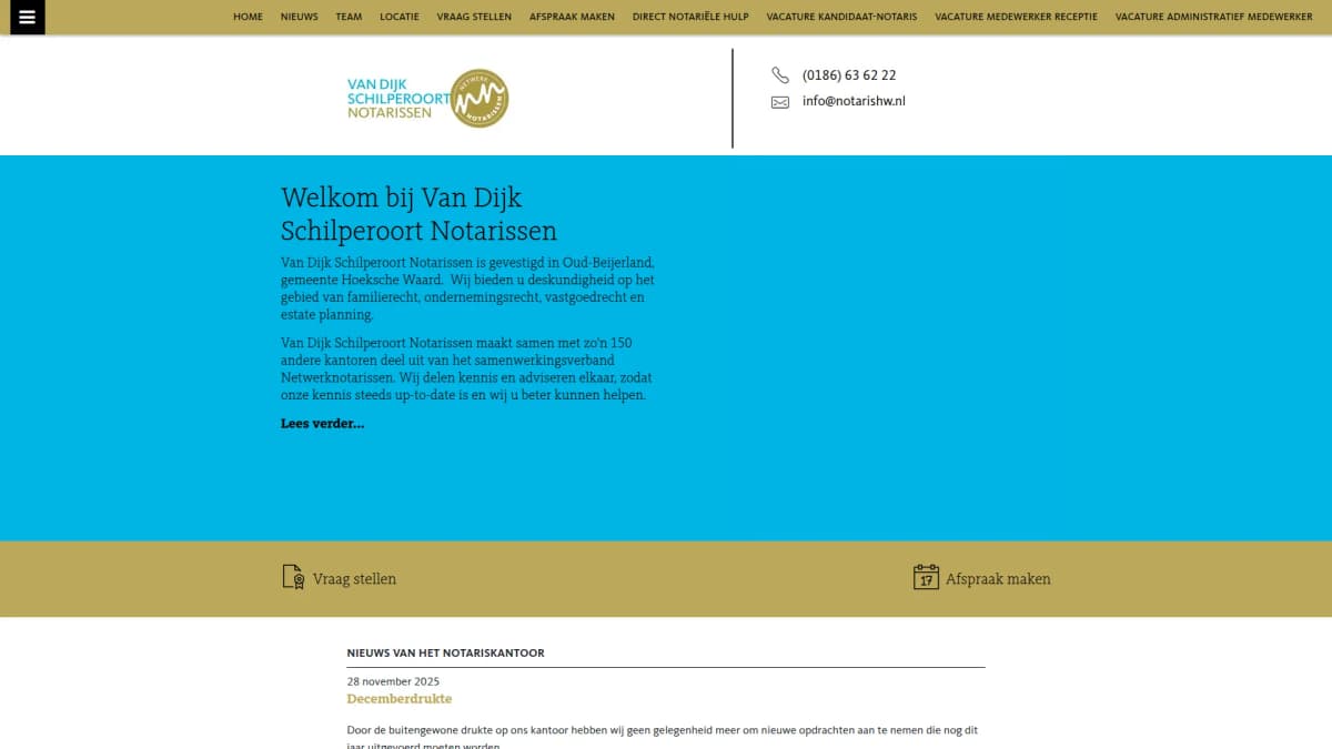 Van Dijk Schilperoort Notarissen — notariskantoor in Oud-Beijerland