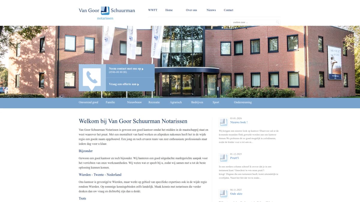 Van Goor Schuurman Notarissen — notariskantoor in Wierden