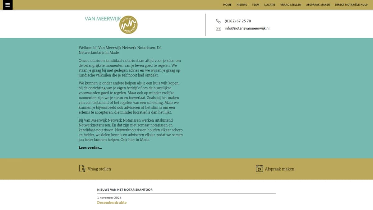 Van Meerwijk Netwerk Notarissen — notariskantoor in Made