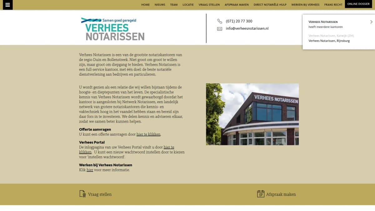 Verhees Notarissen — notariskantoor in Rijnsburg