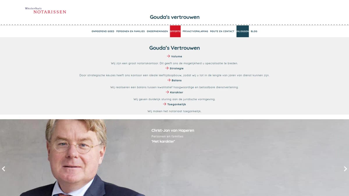 Westerhuis Notarissen — notariskantoor in Gouda